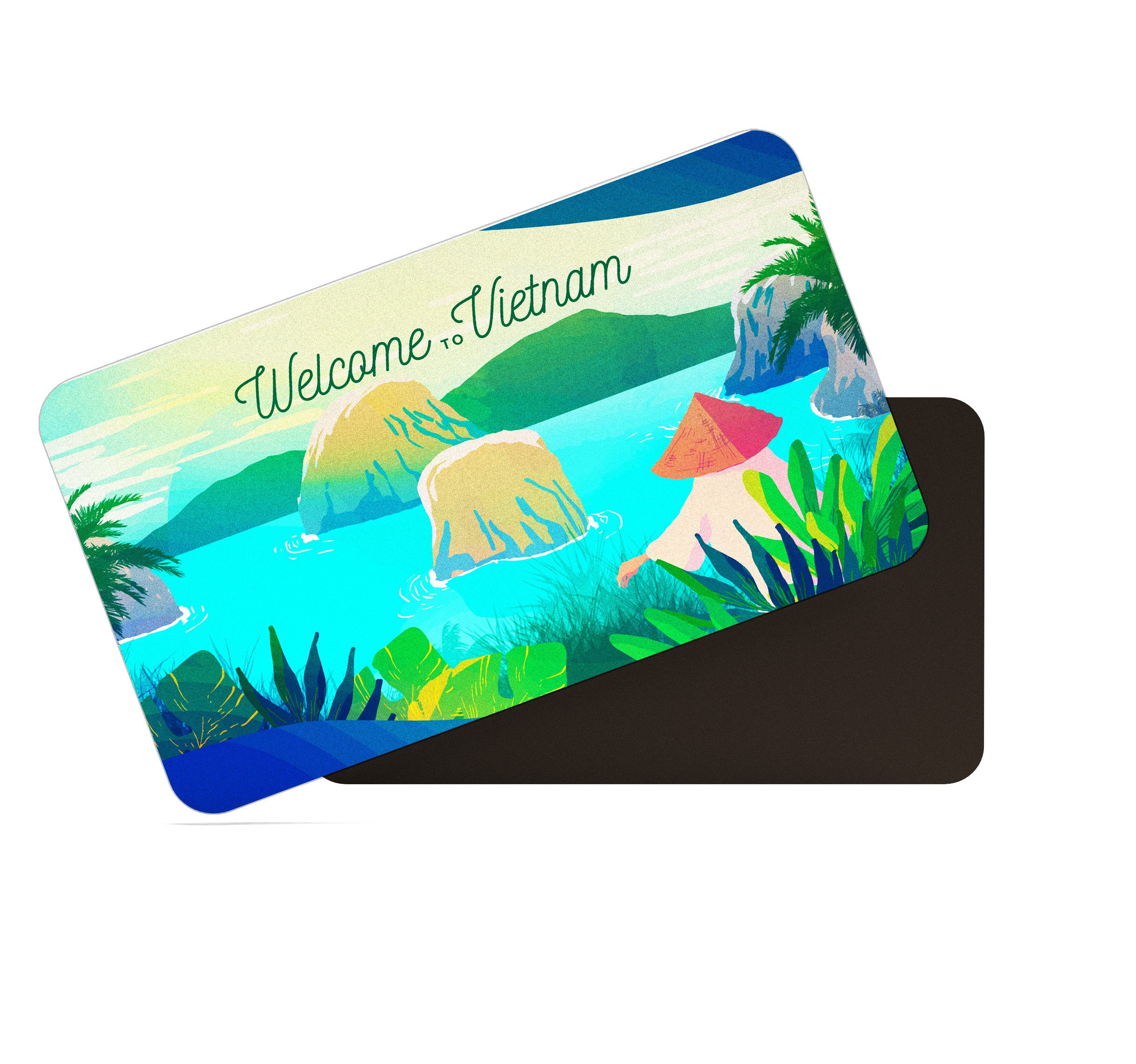 dhcrafts Rectangular Fridge Magnet Multicolor Vietnam D4 Design Pack of 1 (8.6cm x 5.4cm)